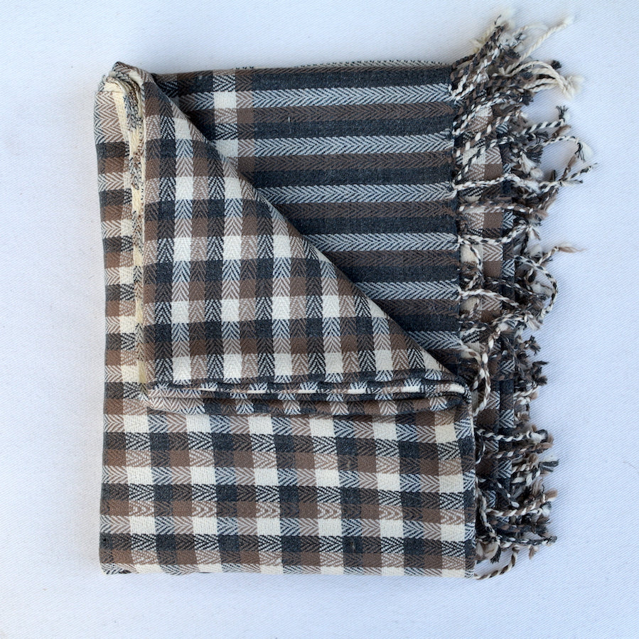 Tan plaid online blanket